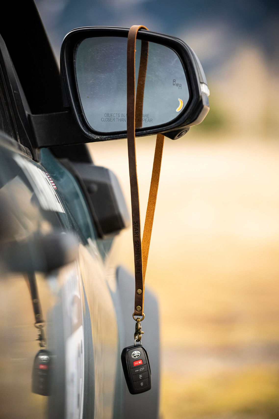 START SOMEWHERE Leather Lanyard